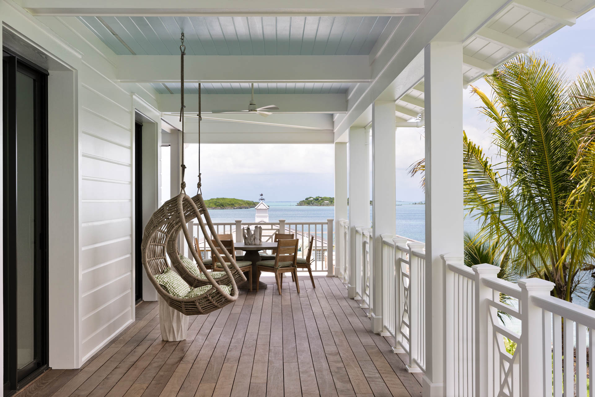 Tropical luxury interior design in Abaco Cay, Bahamas villa by Studio M, blending indoor-outdoor living with island-inspired decor